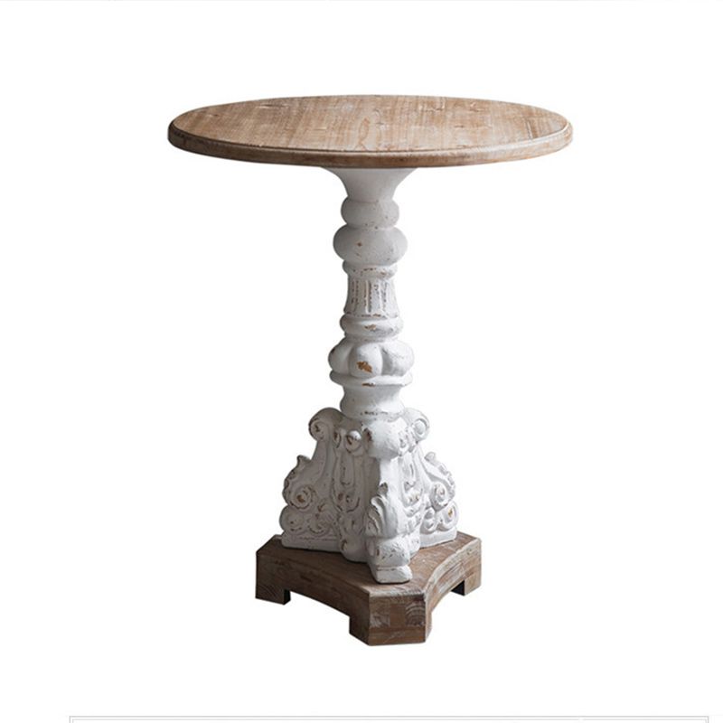French Country Corner Table Wood Pedestal Round Accent Side Table Clearhalo 'Coffee & Accent Tables' 'End & Side Tables' 'end_side_tables' 'furn' 'furn_end_side_tables' 'Furniture' 'Living Room Furniture' 1200x1200_71ecfb50-3c04-4af1-b621-e95b50242f95