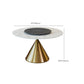 Glam Style Dining Round Table Sintered Stone Table with Turntable for Home Clearhalo 'Dining Tables & Seating' 'Dining Tables' 'dining_table' 'furn' 'furn_dining_table' 'Furniture' 'Kitchen & Dining Furniture' 1200x1200_71ee7345-2769-41a2-ba1b-67984377556e