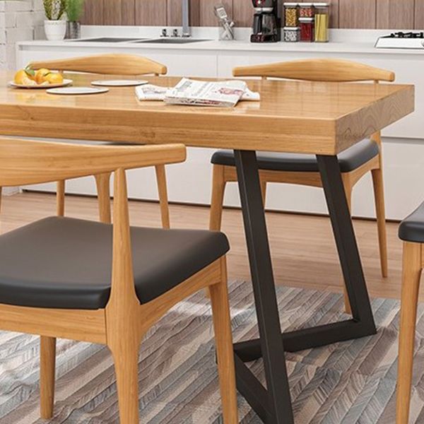 Industrial Natural Dining Set Rectangle 1/2/4/5/6/7 Pieces Dinette Set Clearhalo 'Dining Room Sets' 'Dining Tables & Seating' 'dining_room_set' 'furn' 'furn_dining_room_set' 'Furniture' 'Kitchen & Dining Furniture' 1200x1200_71ee7e0c-87cf-490d-81f7-cfe86201857c