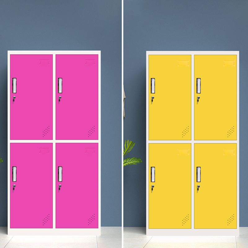 Placard de garde-robe en métal contemporain avec étagères, 35,43 "d x 16,54" W x 70,87 "H