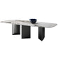 Sintered Stone Modern Rectangle Dining Table White Stone Top Dinette Table for Kitchen Clearhalo ' dining_table' 'Dining Tables & Seating' 'Dining Tables' 'furn' 'furn_dining_table' 'Furniture' 'furniture_dining_table' 'Kitchen & Dining Furniture' 'kitchen&dining_furn' 'kitchen' 'kitchen_dining_table' 1200x1200_71ef4af8-5c88-4e36-b7dc-7b10e08704d6