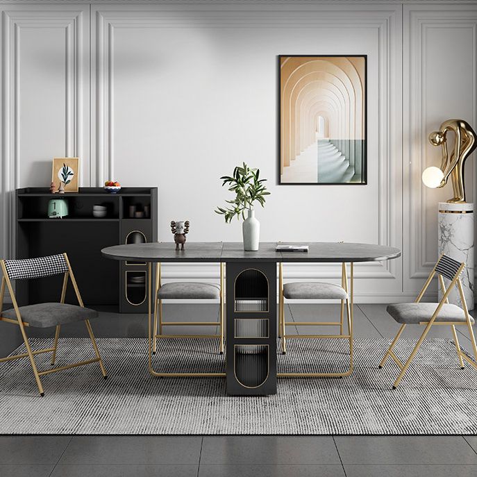 Simplicity Style Dinner Table Trestle Base Folding Furniture,59"L x 31.5"W x 29.5"H Clearhalo 'Dining Tables & Seating' 'Dining Tables' 'dining_table' 'furn' 'furn_dining_table' 'Furniture' 'Kitchen & Dining Furniture' 1200x1200_71f04b2d-bad8-49fd-93d3-ef2b1f11f67c