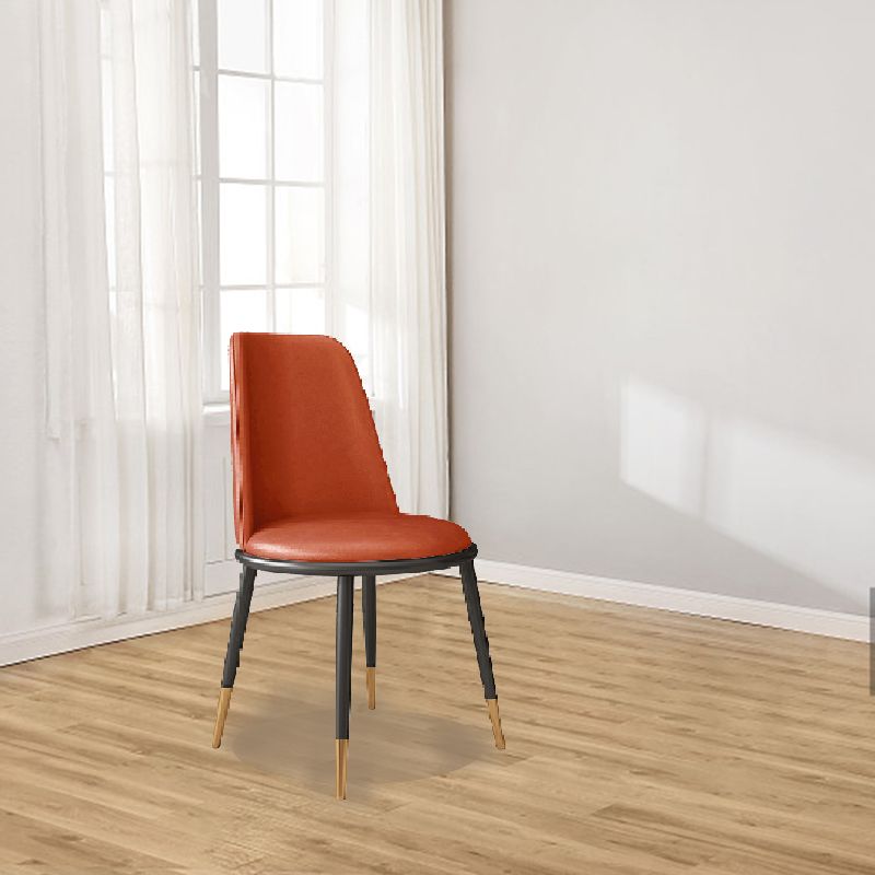 Nordic Dining Chair Armless Dining Chair with Metal Legs for Home Clearhalo 'Dining Chairs' 'Dining Tables & Seating' 'dining_chair' 'furn' 'furn_dining_chair' 'Furniture' 'Kitchen & Dining Furniture' 1200x1200_71f0749c-ca7e-4ac8-8290-ec0e80f068a1