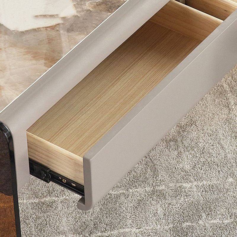 Hedendaagse stijl Stone Office Desk rechthoekige vorm Taakbureau met 2 poten