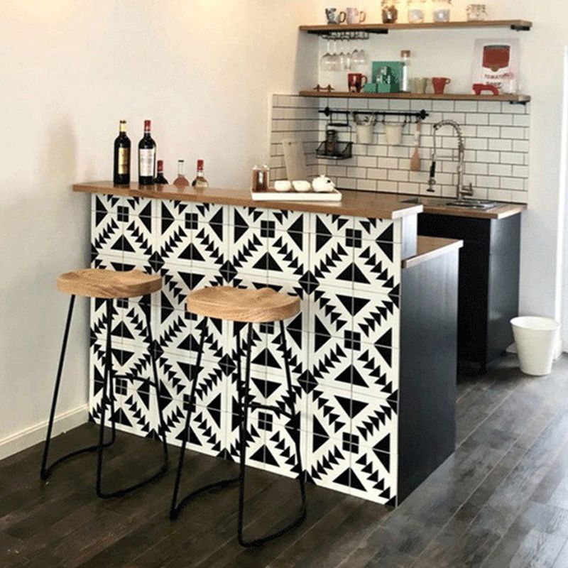 Modern Solid Wood Counter Stool Footrest Saddle Seat Counter Bar Stool in Natural