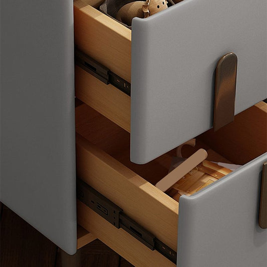 Holznachtständer mit Schubladen 20 "hoher Bett Nachttisch in Weiß/Grau