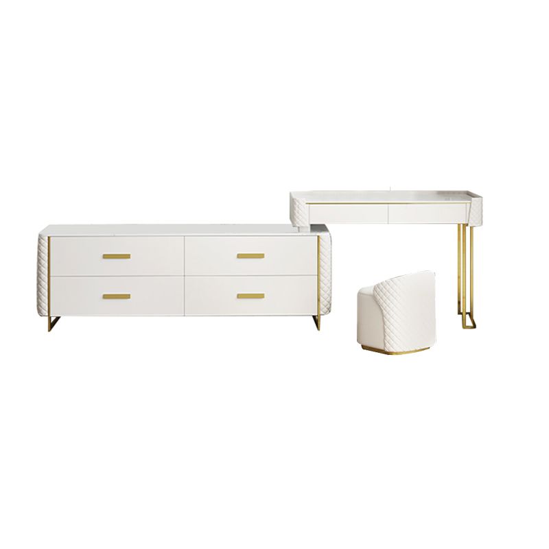 White Make-up Vanity 17.71" Wide Makeup Vanity Desk Table with 6 Drawers Clearhalo 'Bedroom Furniture' 'furn' 'furn_makeup_vanities' 'Furniture' 'Makeup Vanities' 'makeup_vanities' 1200x1200_71f28293-f085-4153-b759-fb8058e032b7