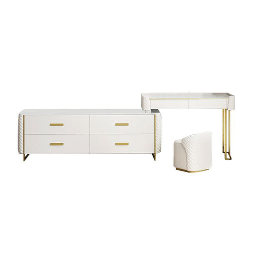 White Make-up Vanity 17.71" Wide Makeup Vanity Desk Table with 6 Drawers Clearhalo 'Bedroom Furniture' 'furn' 'furn_makeup_vanities' 'Furniture' 'Makeup Vanities' 'makeup_vanities' 1200x1200_71f28293-f085-4153-b759-fb8058e032b7