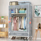 Modern Style Wardrobe Armoire Steel Frame Home Wardrobe with Drawers