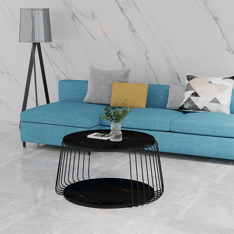 Table basse luxueuse en ardoise 1 table de cocktail simple avec rangement