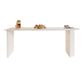 Mesa de comedor con pedestal doble blanco Mesa de comedor moderna con tapa de piedra