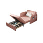 Faux leather Sleeper Sofa 32.28" Wide Pink Foldable Armless Sofa Bed Clearhalo 'furn' 'furn_futons' 'Furniture' 'Futons & Daybeds' 'Futons' 'Living Room Furniture' 1200x1200_71f71d57-9e3a-4450-b48f-507d470b35a0
