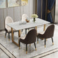 Nordic 1/2/5/7 Pieces Dining Set Rectangle Stone Dining Table for Dining Room Clearhalo 'Dining Room Sets' 'Dining Tables & Seating' 'dining_room_set' 'furn' 'furn_dining_room_set' 'Furniture' 'Kitchen & Dining Furniture' 1200x1200_71f847d2-977b-44e7-bd54-5f7ba4ec79f8