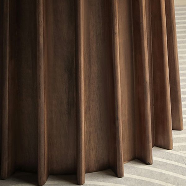 Grenen massief houten sokkeltafel Bruine ronde eetkamer keukentafel