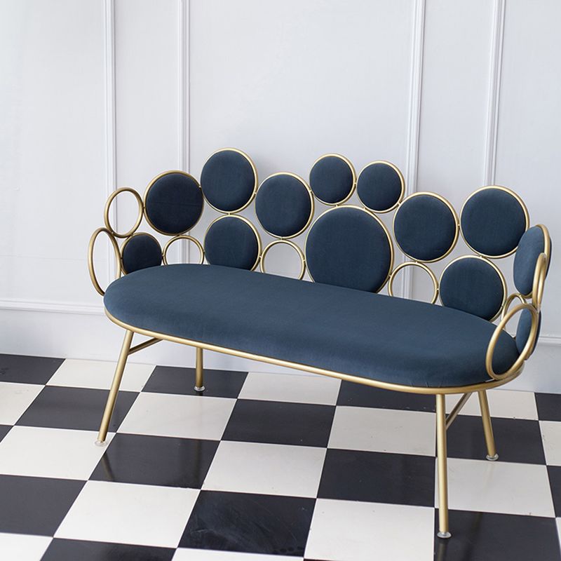 Modern Velvet 2-seat Sofa 31.49" H Sloped Arm Metal Frame Settee Clearhalo 'furn' 'furn_sofas' 'Furniture' 'Living Room Furniture' 'Sofa' 'sofas' 1200x1200_71fc7fdd-c302-4585-88b7-56f13e39da3a