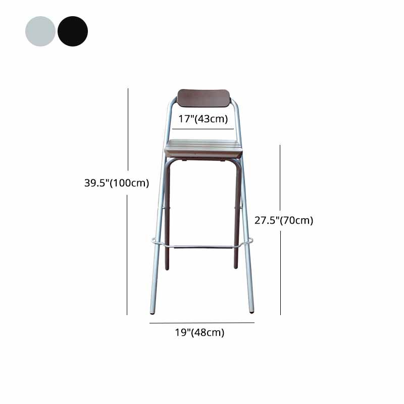 Industrial Style Armless Wood Barstools Folding Counter Stools, 1 Piece Clearhalo 'Bar Furniture' 'Bar Stools' 'bar_stools' 'furn' 'furn_bar_stools' 'furniture_bar_stools' 'Kitchen & Dining Furniture' 'kitchen&dining_furn' 'kitchen' 'kitchen_furn' Furniture' 1200x1200_71fcaabc-6f6a-46f5-a1ab-609002167401