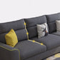 Contemporary Stationary Recessed Arm Living Room Cushions Sofa Chaise