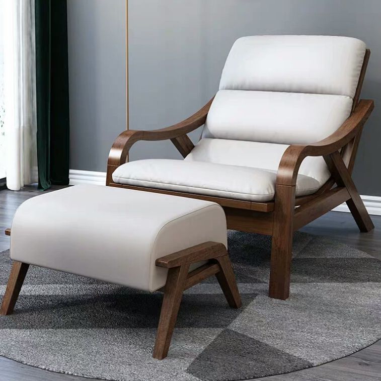 Contemporary Solid Wood Recliner Chair in Solid Color with Wooden Legs Clearhalo 'Chairs & Seating' 'furn' 'furn_recliners' 'Furniture' 'Living Room Furniture' 'Recliners' 1200x1200_71fe89b4-2bdb-4327-91a1-5eeeb77e5151