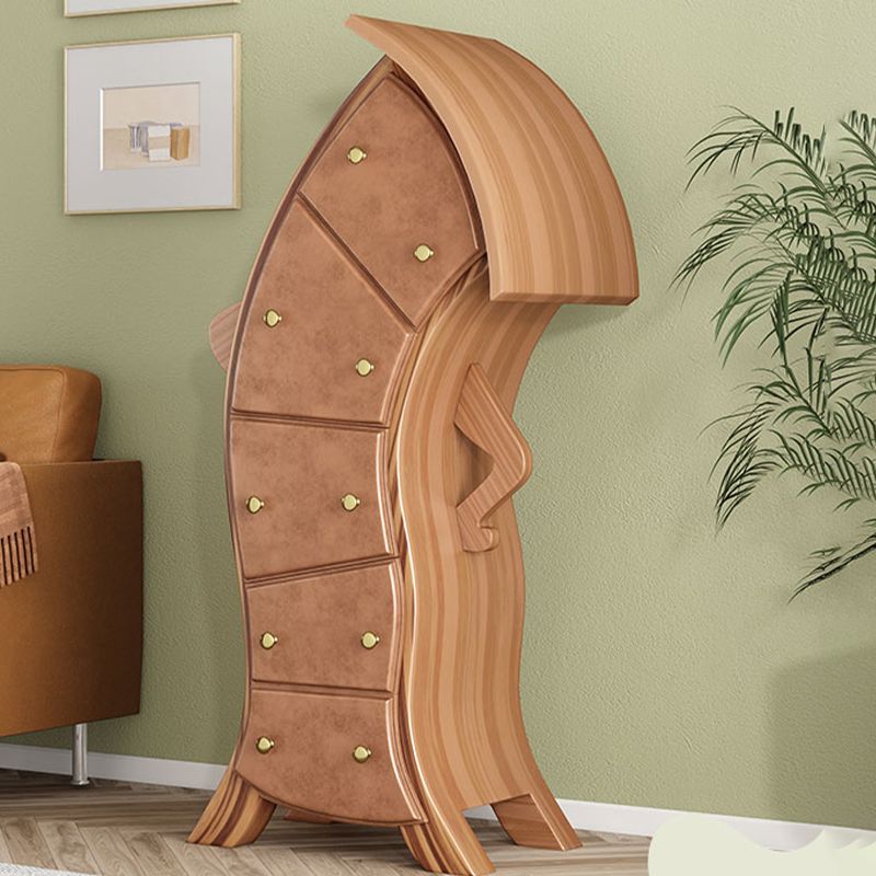 Cómoda de madera con 5 cajones para el hogar, cómoda de lencería modernista