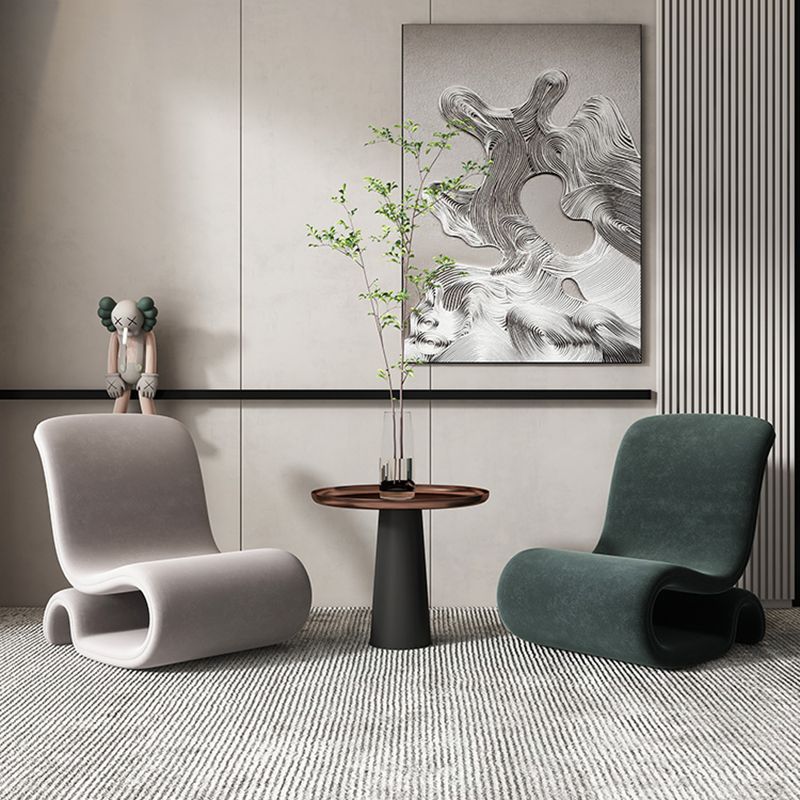 Chaise en velours 25,97 "L x30.7" W x39.3 "H Vaiseuse sans bras pour le salon