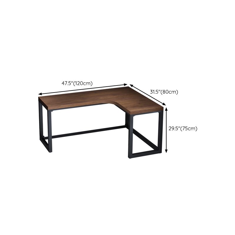 29,25 inch Hoogte Industrial Office Desk Solid Wood L-Shape Writing Desk