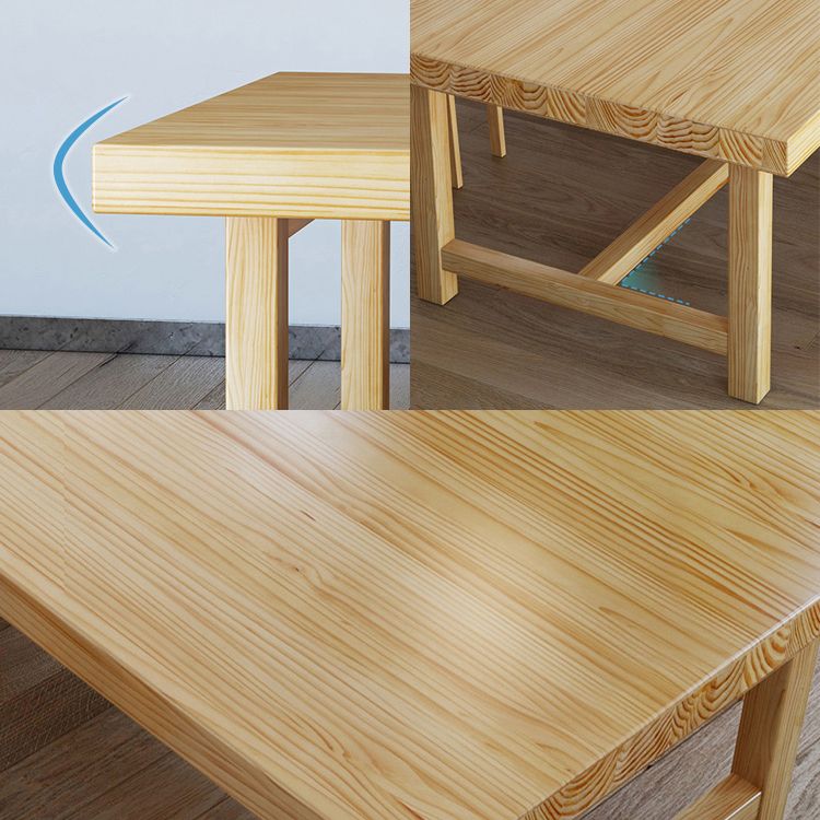 Solid Wood Rectangle Industrial Dining Table Wood Top Table with Trestle Base Clearhalo ' dining_table' 'Dining Tables & Seating' 'Dining Tables' 'furn' 'furn_dining_table' 'Furniture' 'furniture_dining_table' 'Kitchen & Dining Furniture' 'kitchen&dining_furn' 'kitchen' 'kitchen_dining_table' 1200x1200_720051a6-c7a1-41c5-b4ca-7b20c849a121