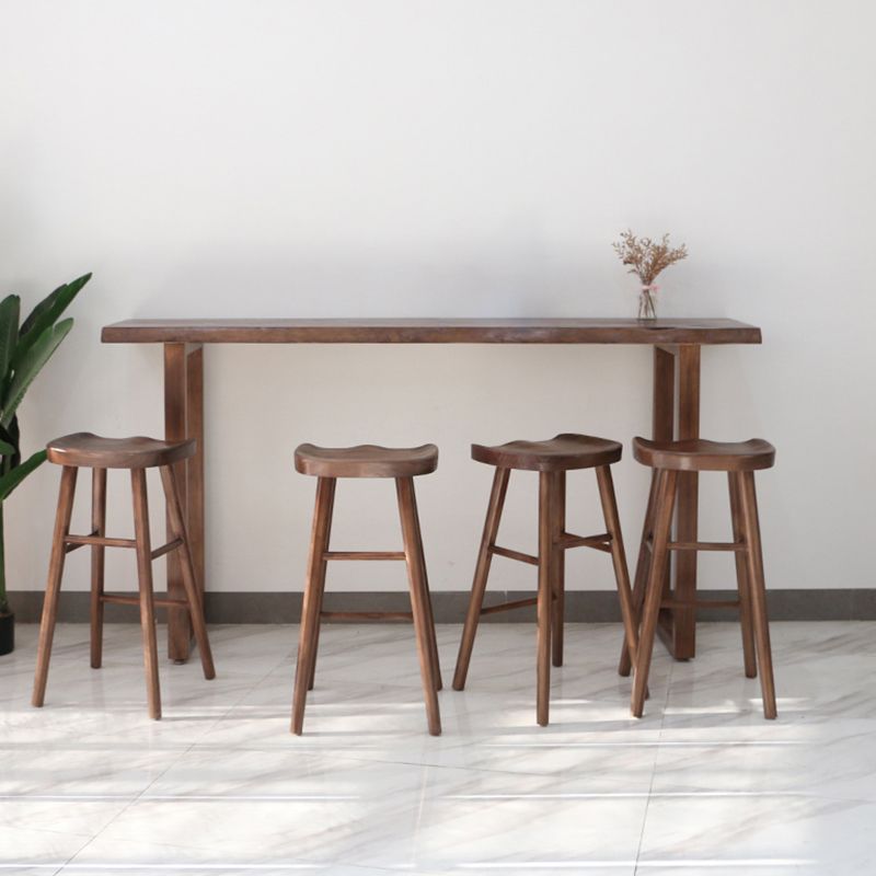Armless Counter Height Stools Solid Wood Counter and Bar Stool Clearhalo 'Bar Furniture' 'Bar Stools' 'bar_stools' 'furn' 'furn_bar_stools' 'Furniture' 'Kitchen & Dining Furniture' 1200x1200_7200890a-998d-4742-9c9b-845a2286ab10