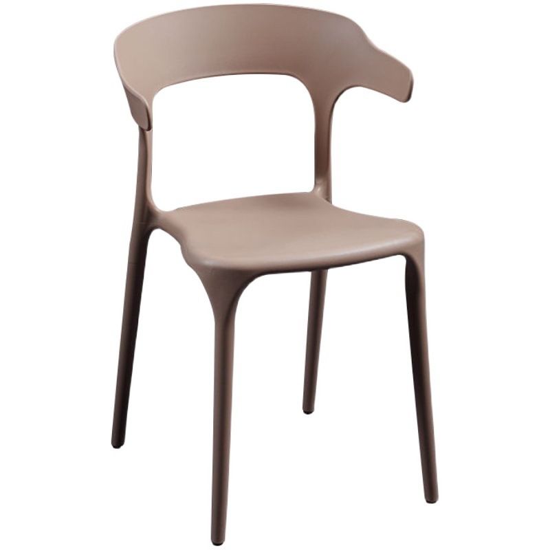 Scandinavian Plastic Indoor-Outdoor Armchair Open Back Dining Chair Clearhalo ' kitchen&dining_furn' 'Dining Chairs' 'Dining Tables & Seating' 'dining_chair' 'furn' 'furn_dining_chair' 'Furniture' 'furniture_dining_chair' 'Kitchen & Dining Furniture' 'kitchen' 1200x1200_7200d23e-24ff-4397-9bba-3bb7ff0b948e