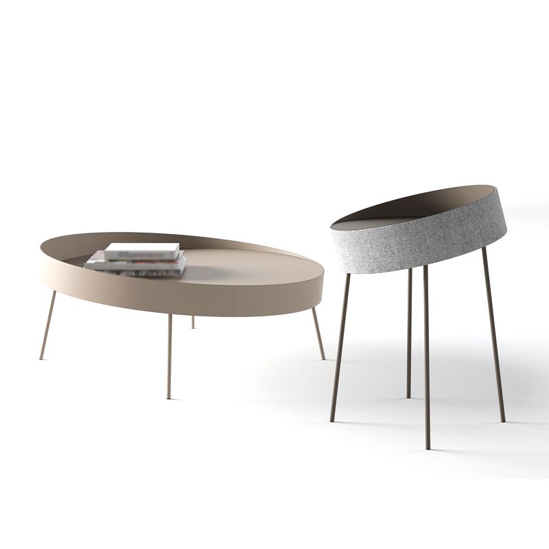 Mid-century Modern 4 Legs Cocktail Table Metal Round Coffee Table Clearhalo 'Coffee & Accent Tables' 'End & Side Tables' 'end_side_table' 'end_side_tables' 'furn' 'furn_end_side_tables' 'Furniture' 'furniture_end_side_table' 'Living Room Furniture' 1200x1200_72015eba-2d34-415f-be65-4629dd658a11