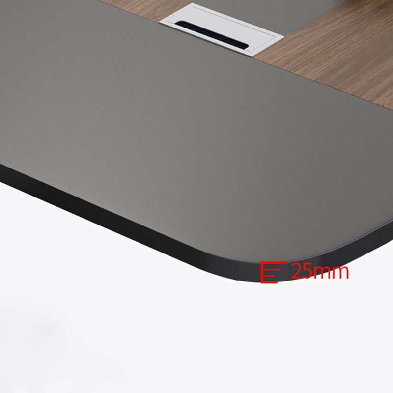 Industrieel ovaal kantoor bureau vervaardigd hout executive bureau