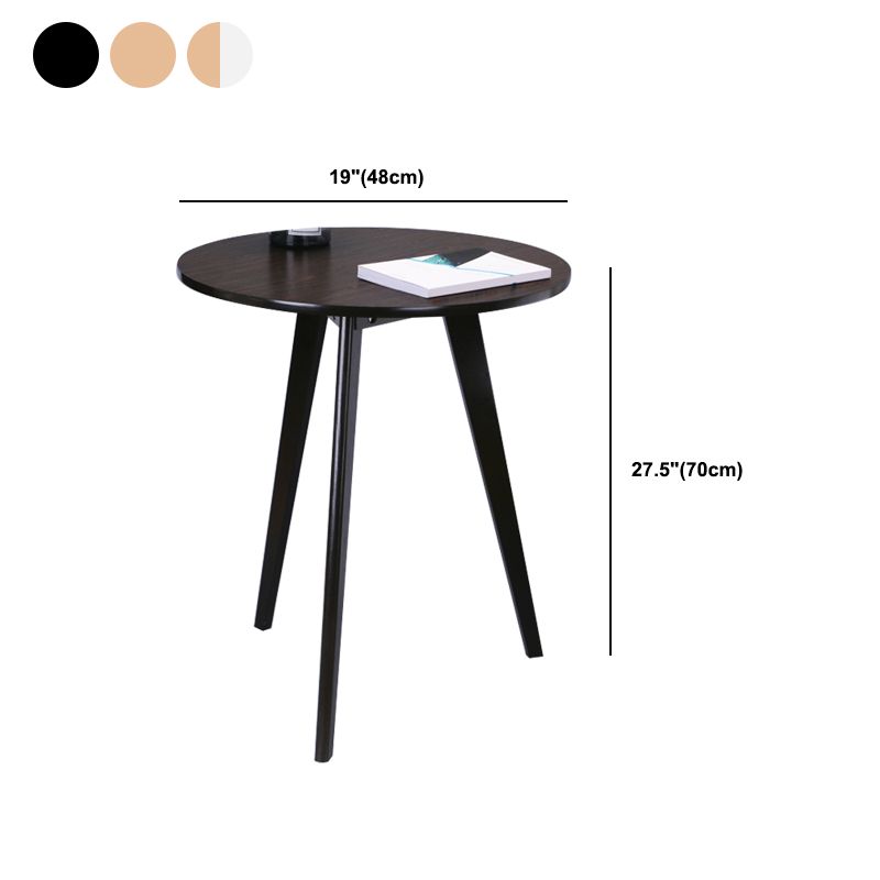 Scandinave 23,6 "/27,5" Table d'appoint en bois rond 3 Table de fin de jambes