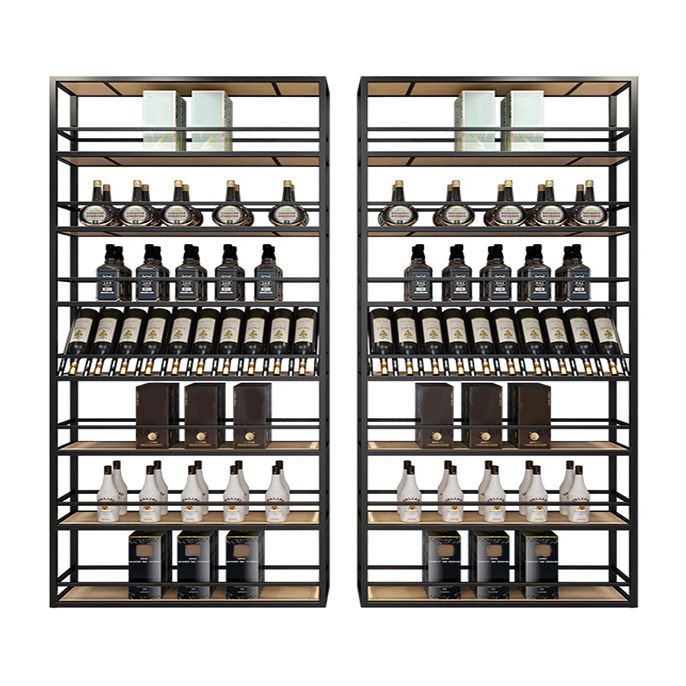 Metal Floor Bottle Wine Rack Contemporary Black Wine Holder Rack Clearhalo 'furn' 'furn_wine_racks' 'Furniture' 'Kitchen & Dining Furniture' 'Wine Racks' 'wine_racks' 1200x1200_720465a4-d6ca-4878-afe7-09bfe0437295