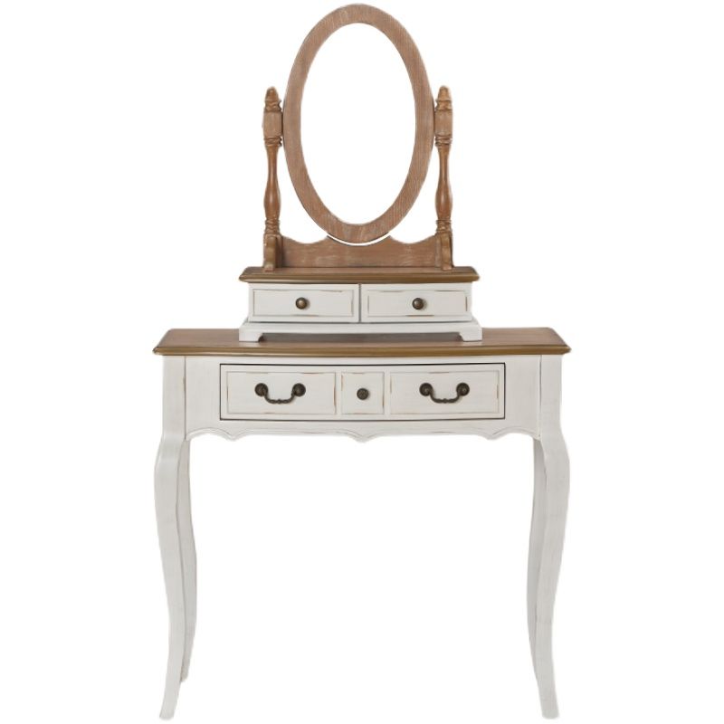 Victorian White Makeup Vanity Desk Table Solid Wood Dressing Table Stool Set Clearhalo 'Bedroom Furniture' 'furn' 'furn_makeup_vanities' 'Furniture' 'Makeup Vanities' 'makeup_vanities' 1200x1200_7205ffc8-c294-4f19-9bd2-d32b4500be92