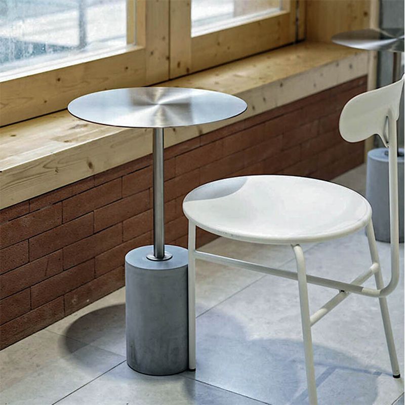 Tavolo da tavolo da tavolo moderno moderno di metà secolo con base in cemento