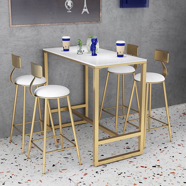 Glam Faux Leather Dining Stools Upholstered Bar Stools with Footrest Clearhalo 'Bar Furniture' 'Bar Stools' 'bar_stools' 'furn' 'furn_bar_stools' 'Furniture' 'Kitchen & Dining Furniture' 1200x1200_7207d79c-35eb-4d7a-8719-dddd7800d8ef