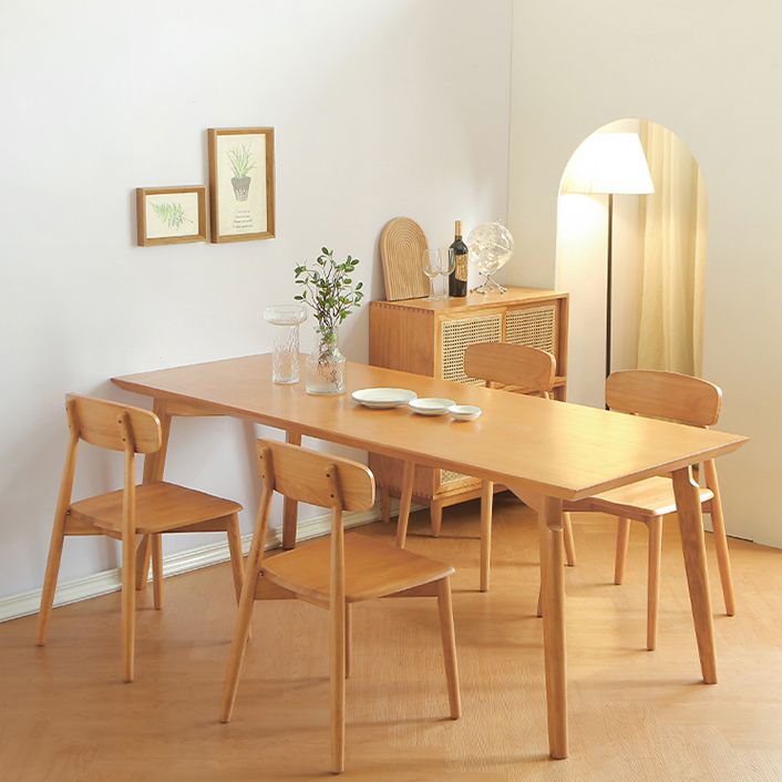 Modern 1/3/5/7 Pieces Dining Set Rectangle Pine Wood Dining Table for Dining Room Clearhalo 'Dining Room Sets' 'Dining Tables & Seating' 'dining_room_set' 'furn' 'furn_dining_room_set' 'Furniture' 'furniture_dining_room_set' 'Kitchen & Dining Furniture' 1200x1200_72089d1d-b114-4d38-995f-1a8a38bf6b17