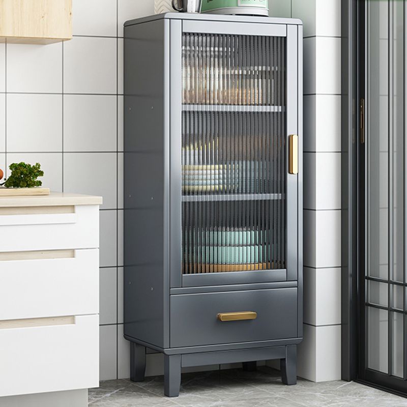 Glam -stijl Acryl -deurserver Bamboo Dinner Server met 1 lade