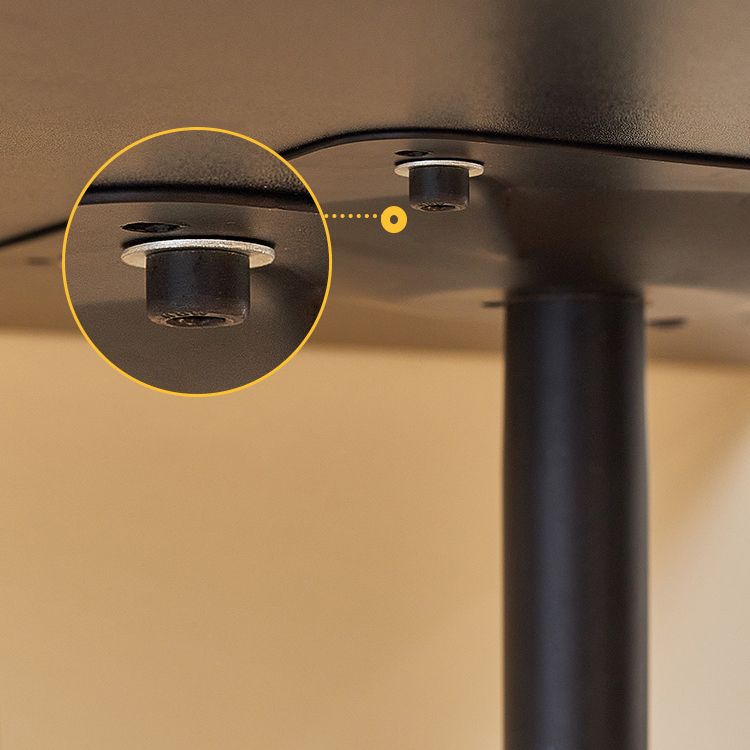 Industrial Style Dining Table Standard Height Dining Table with Pedestal Base for Home Clearhalo ' dining_table' 'Dining Tables & Seating' 'Dining Tables' 'Furniture' 'furniture_dining_table' 'Kitchen & Dining Furniture' 'kitchen&dining_furn' 'kitchen' 'kitchen_dining_table' 1200x1200_72090fd1-4421-47f0-97ed-b272647627d8