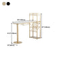 Stone Top Bar Dining Table Traditional Luxury Bar Table with Double Pedestal Base Clearhalo 'Bar Furniture' 'Bar Tables' 'bar_tables' 'Furniture' 'furniture_bar_tables' 'Kitchen & Dining Furniture' 1200x1200_720b8cd0-915a-4cda-a972-68042e46c456