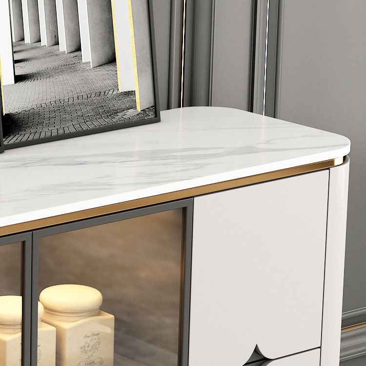 Glam Sideboard Armadio con cassetti tavolo da sideboard beige per cucina
