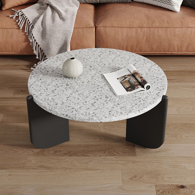Tavolino contemporaneo rotondo in terrazzo 15,7 "h 1 tavolo da cocktail singolo