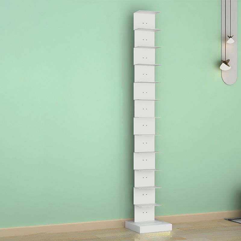 Modern Steel Bookcase, White, Geometric Bookshelf for Any Room Clearhalo 'Bookcases' 'furn' 'furn_bookcases' 'Furniture' 'Office Furniture' 1200x1200_7210387a-66aa-4d06-aad8-132854aef517