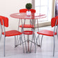 Metal Contemporary Round Dining Table Glass Top Table for Home Clearhalo ' dining_table' 'Dining Tables & Seating' 'Dining Tables' 'furn' 'furn_dining_table' 'Furniture' 'furniture_dining_table' 'Kitchen & Dining Furniture' 'kitchen&dining_furn' 'kitchen' 'kitchen_dining_table' 1200x1200_72113304-dc55-40ab-86af-85d425b924c4