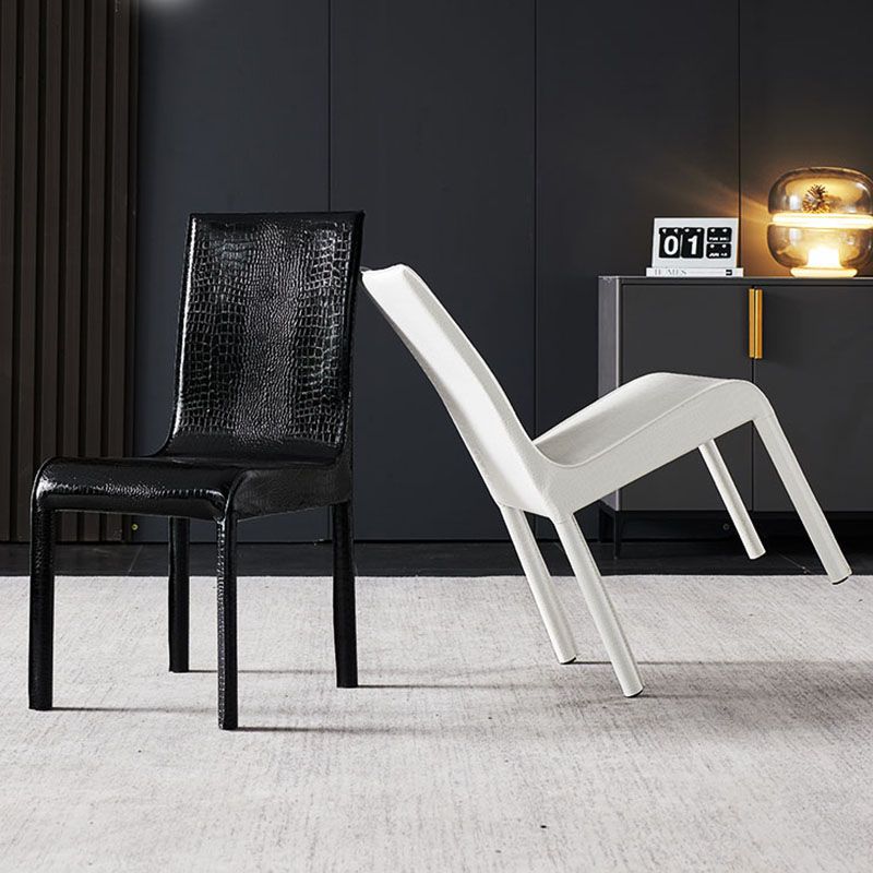 Contemporary Faux Leather Dining Chairs Upholstered Side Armless Chairs Clearhalo ' kitchen&dining_furn' 'Dining Chairs' 'Dining Tables & Seating' 'dining_chair' 'furn' 'furn_dining_chair' 'Furniture' 'furniture_dining_chair' 'Kitchen & Dining Furniture' 'kitchen' 1200x1200_72132d69-5c5c-49e2-be08-22cf83314ff7