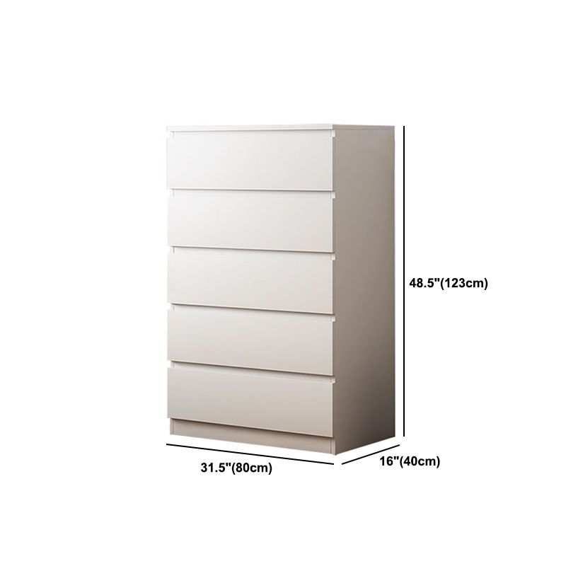 16" D White Wooden Dresser Modern Style Multi Drawers Storage Chest Clearhalo 'Bedroom Furniture' 'Dressers & Chests' 'dressers_chests' 'furn' 'furn_dressers_chests' 'Furniture' 1200x1200_72153770-43da-4446-bdc4-4188f6725dc2
