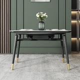 Kitchen Modern Sintered Stone Dining Table of Traditional Height with Collapsible Dining Room Sets Clearhalo 'Dining Room Sets' 'Dining Tables & Seating' 'dining_room_set' 'furn' 'furn_dining_room_set' 'Furniture' 'furniture_dining_room_set' 'Kitchen & Dining Furniture' 'kitchen&dining_furn' 'kitchen' 1200x1200_7215e05a-af0e-4a8c-88bb-cbfd0045d992