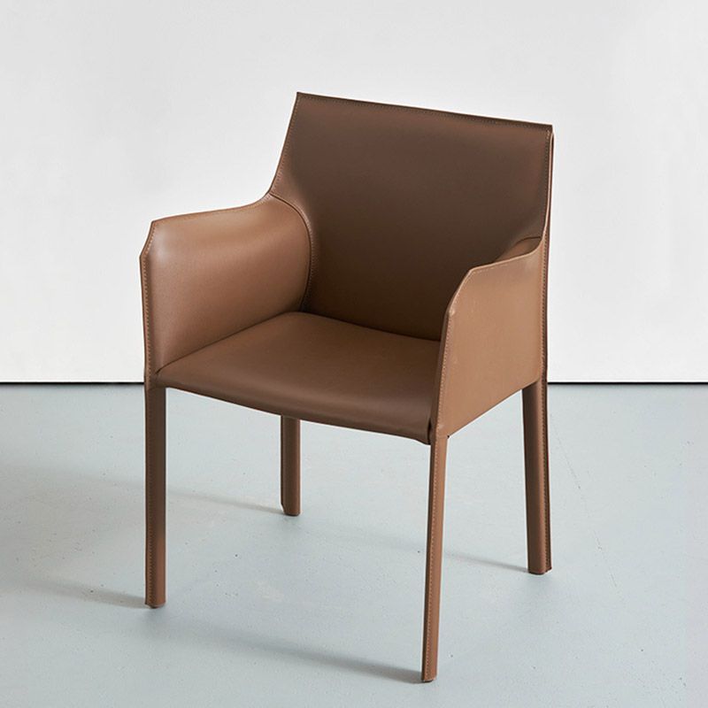 工業用布張りのアームダイニングチェアキッチンパーソンズチェア