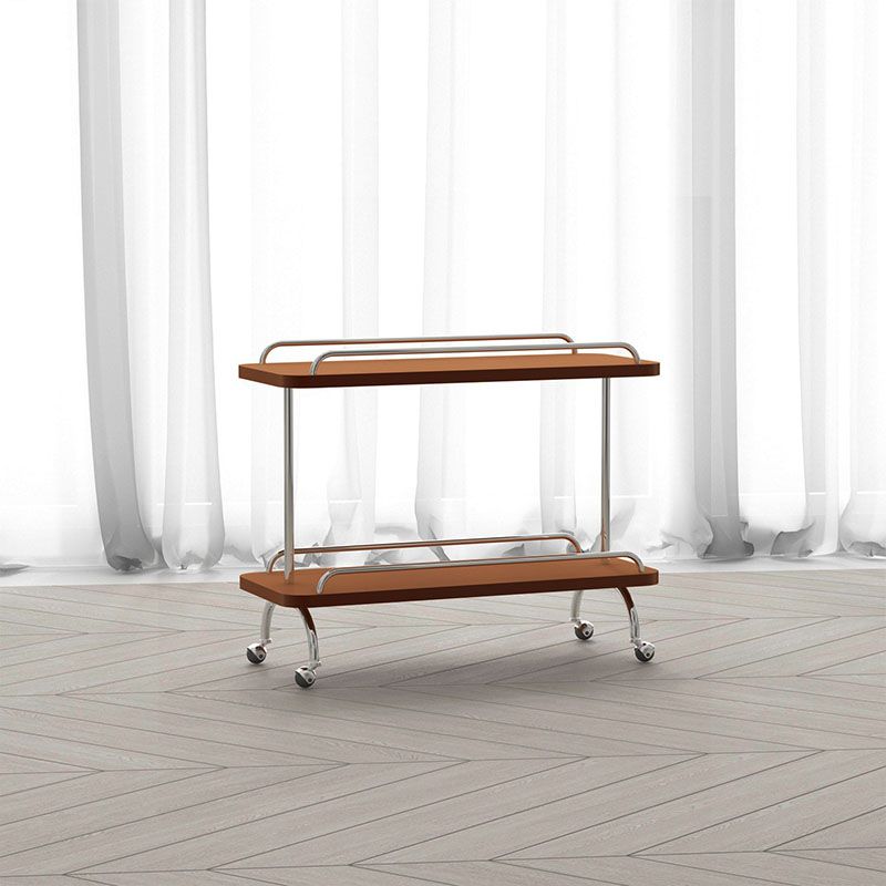 Rechthoekige bijzettafel met wielbasis Midden-eeuwse moderne stijl met opbergplank