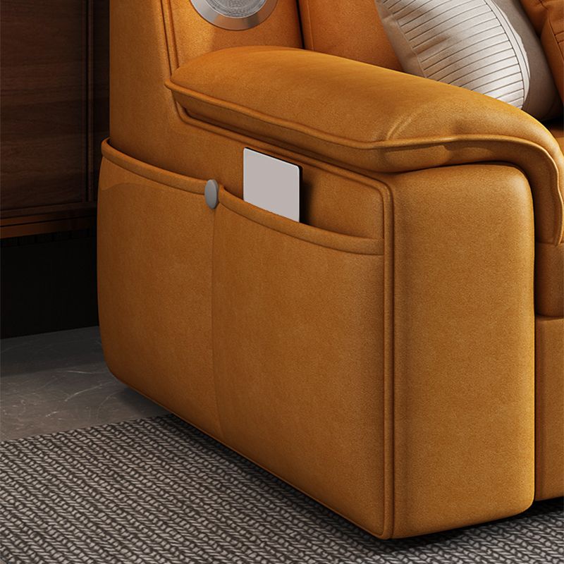 32" Wide Contemporary Futon Sofa Bed Orange Pillow Back Sleeper Sofa Clearhalo 'furn' 'furn_futons' 'Furniture' 'Futons & Daybeds' 'Futons' 'Living Room Furniture' 1200x1200_72168bb3-d0bd-4713-a495-fa55650531b1