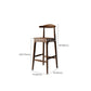 Scandinavian Dining Stools Solid Wood Bar Stools with Footrest